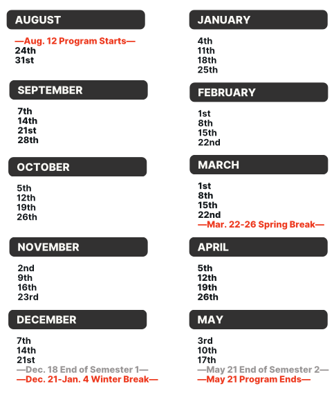 AR LL Dates