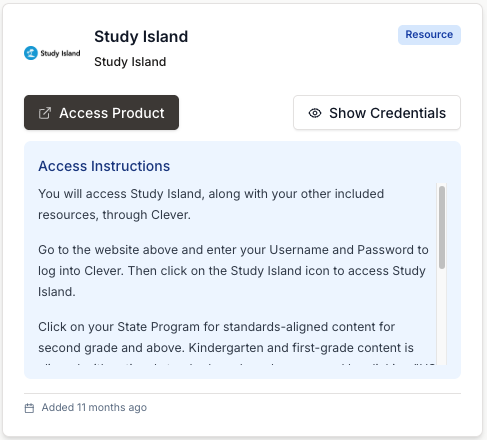 AccessInstructions