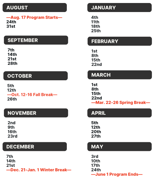 IN LL Dates