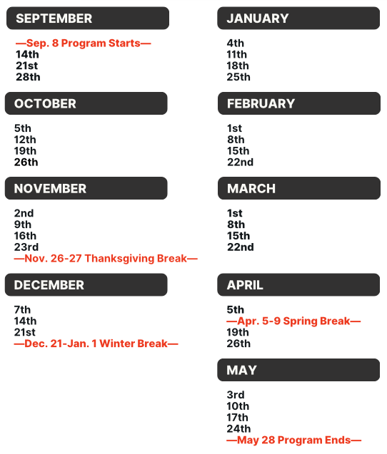 MN LL Dates