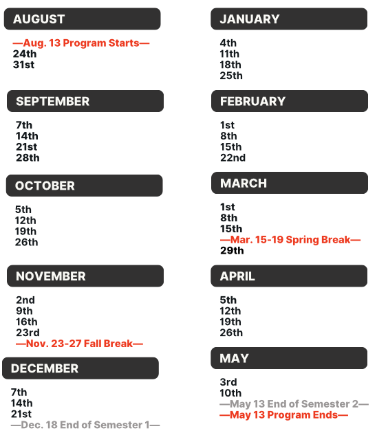 OK LL Dates