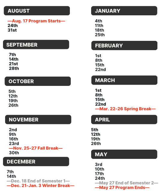OR LL Dates